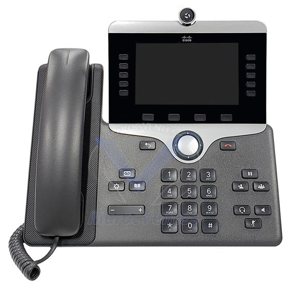 Téléphone IP 5 Comptes SIP Caméra Intégrée WiFi Bluetooth 2 Ports USB PoE Ecran Couleur 5" CP-8865-3PCC-K9